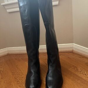 Elaine Turner black riding-style boots